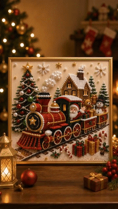 3D Pearl Christmas Landscape DIY Art Kit